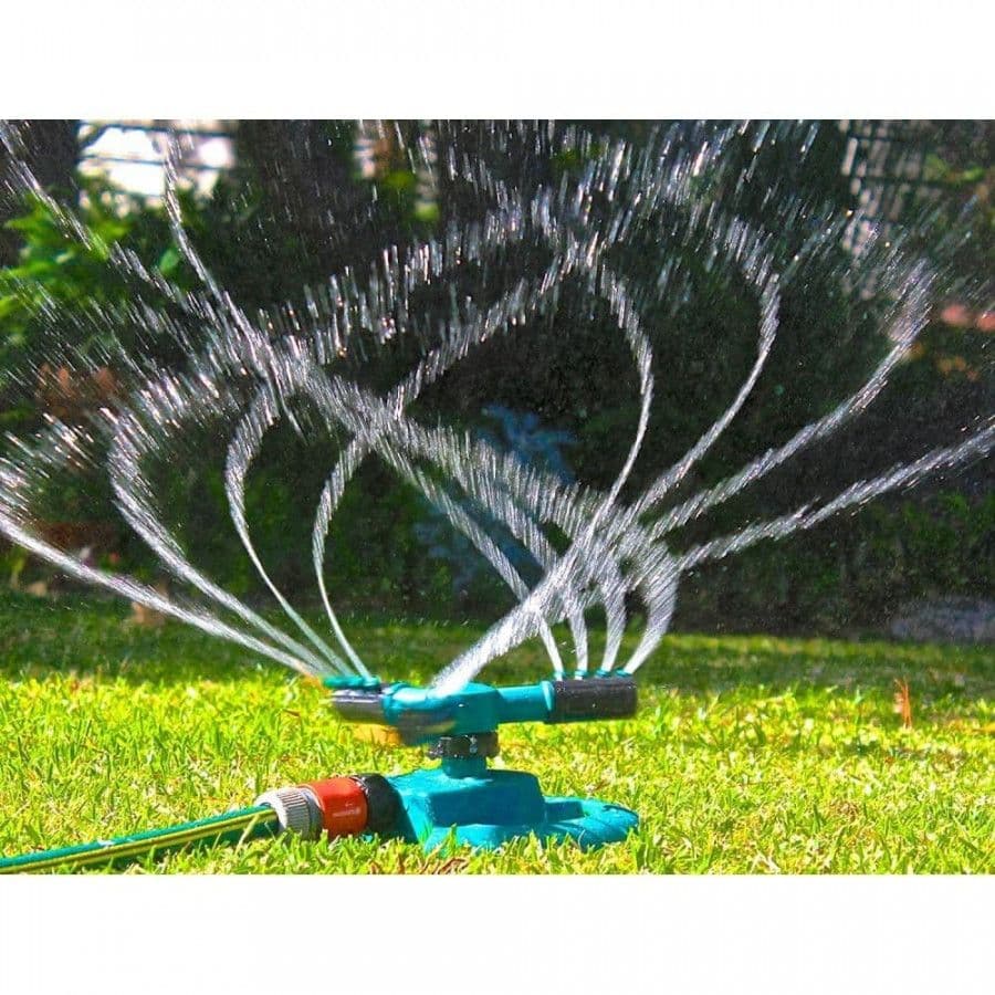 Plastic Sprinkler Head with Nozzles Lawn Sprinkler 360° Rotation Auto  Irrigation System Arge Area Coverage Lawn Watering Sprinkler for Yard Lawn  and