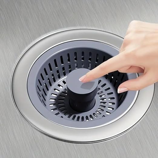 3-in-1 Kitchen Sink Strainer & Stopper