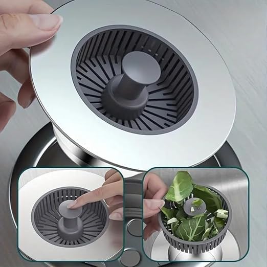 3-in-1 Kitchen Sink Strainer & Stopper