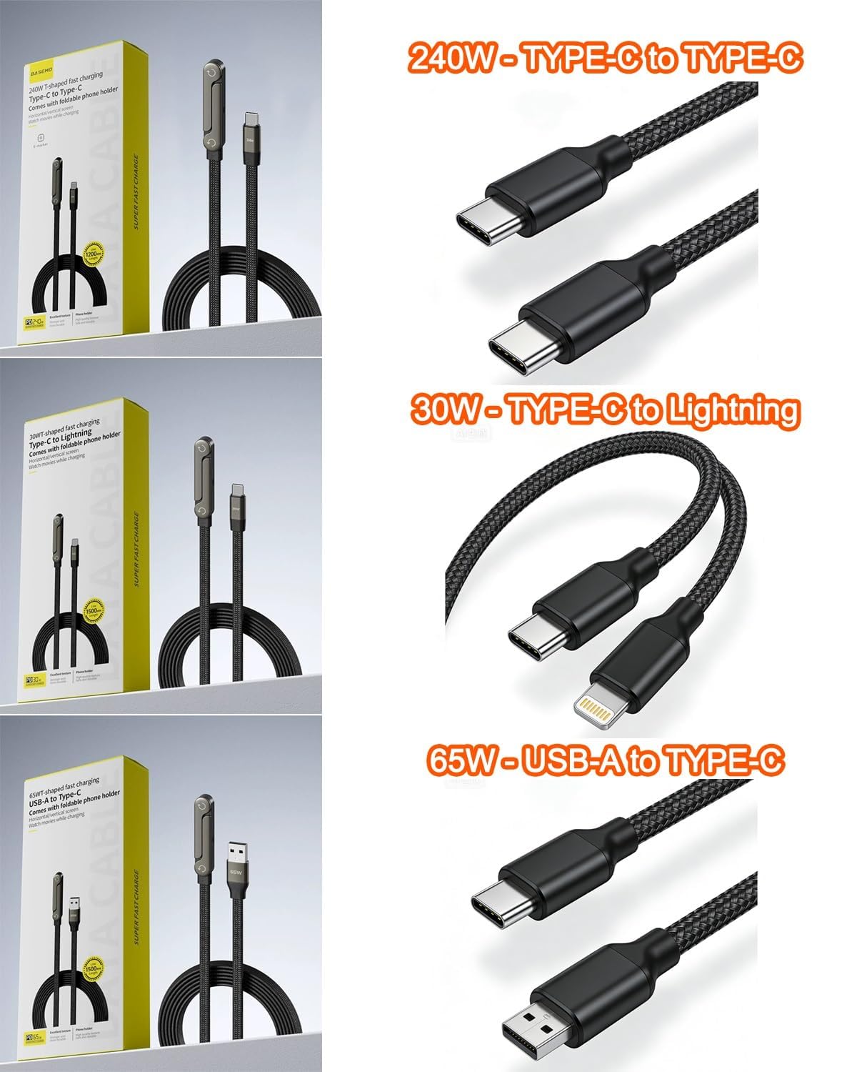 2-in-1 Sideways Phone Charger with Stand