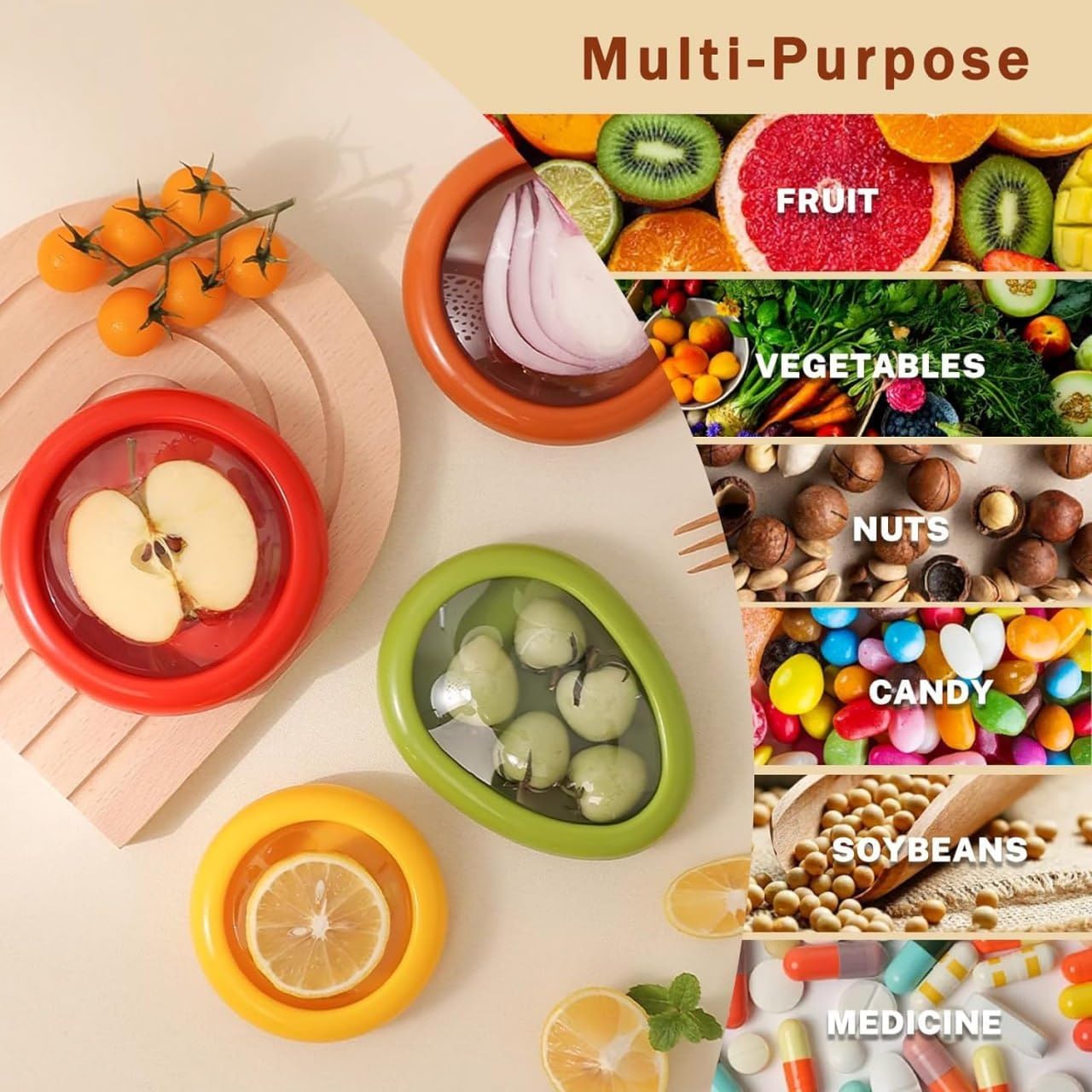 Fruit Vegetable Silicone Storage Containers