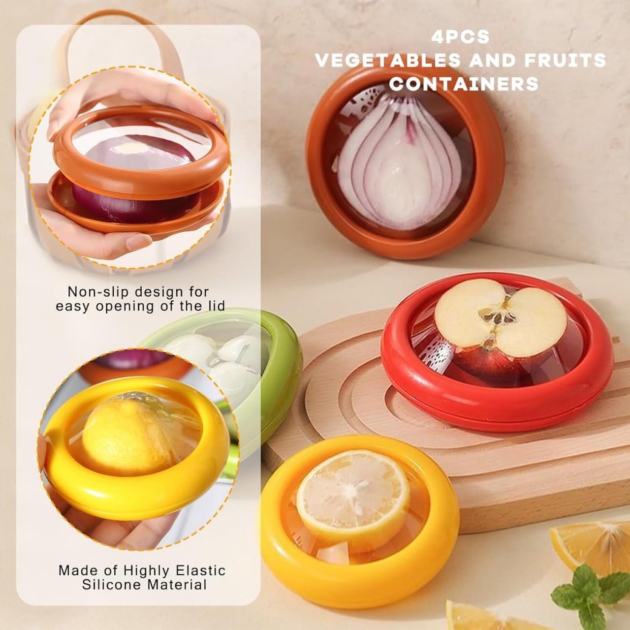 Fruit Vegetable Silicone Storage Containers