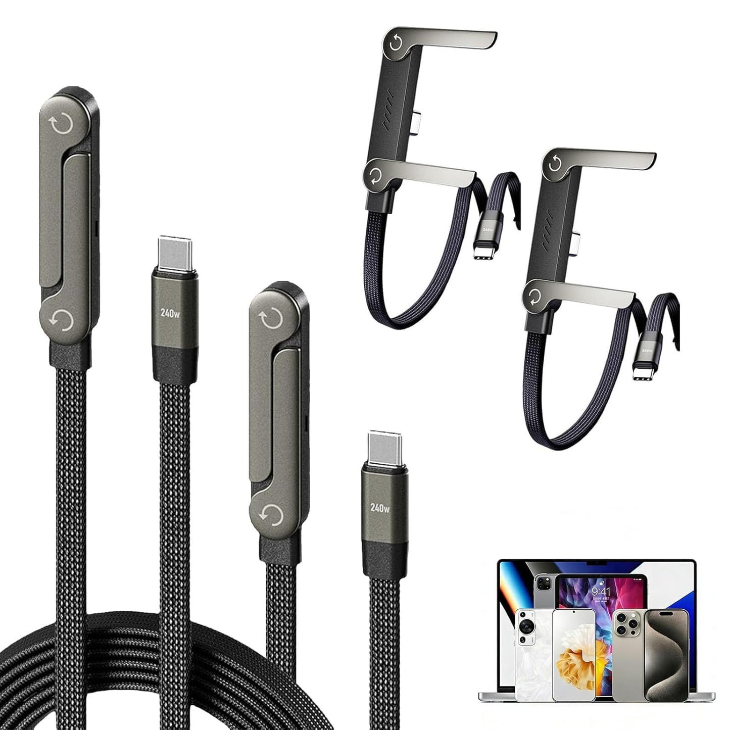 2-in-1 Sideways Phone Charger with Stand