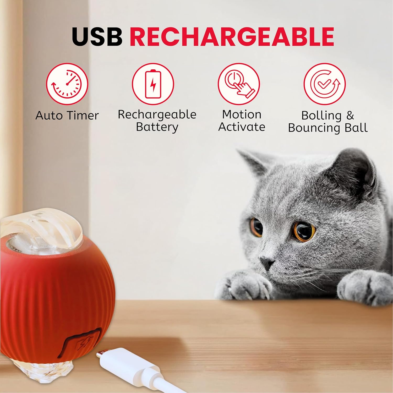 Automatic Pet Teaser Ball