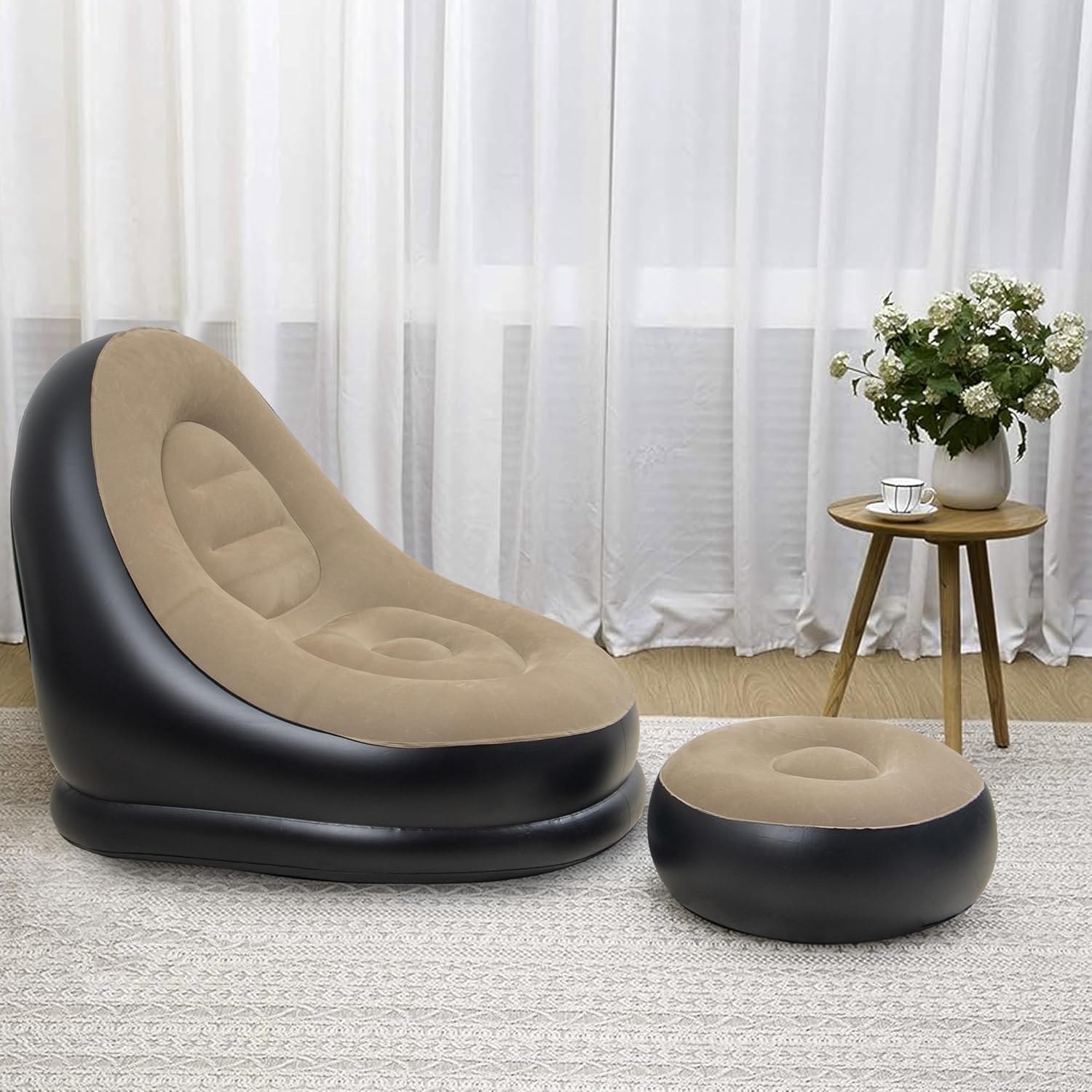 Inflatable Sofa with Footstool