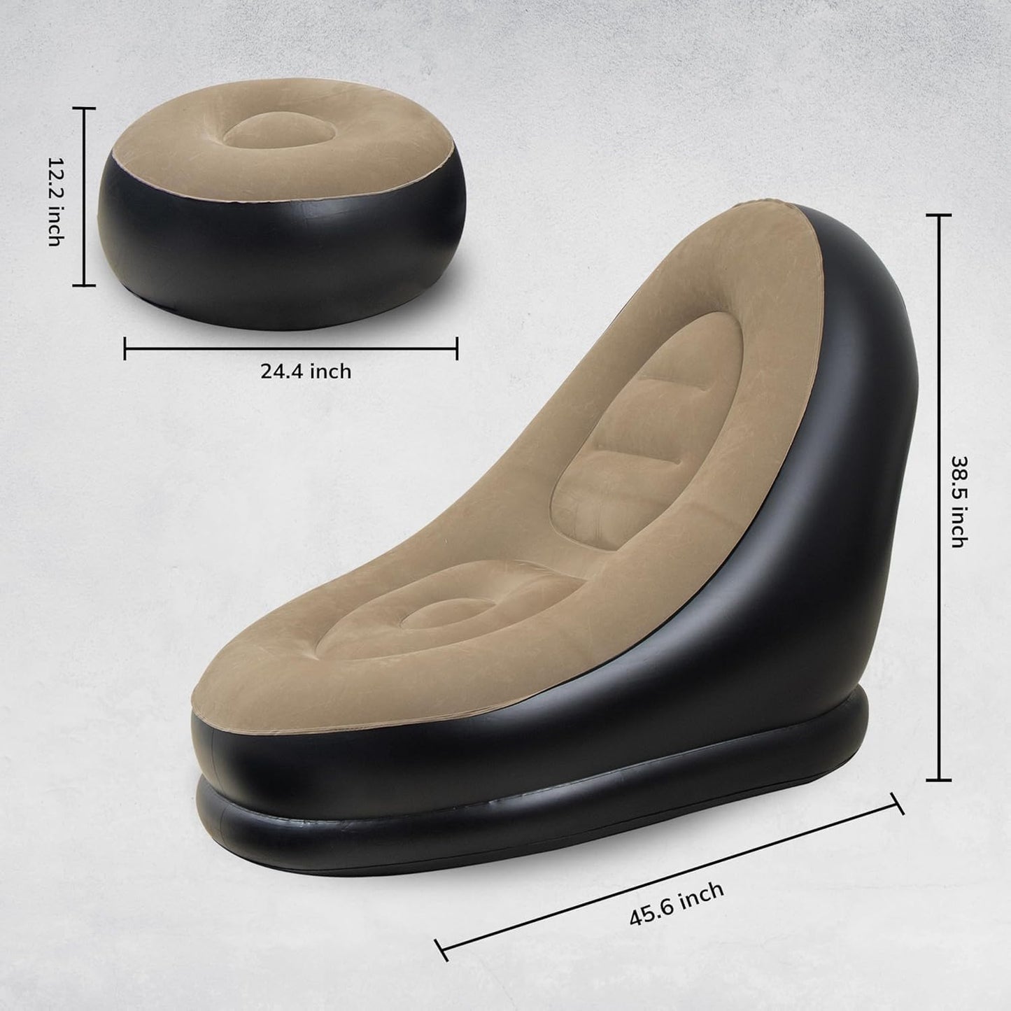 Inflatable Sofa with Footstool