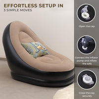 Inflatable Sofa with Footstool