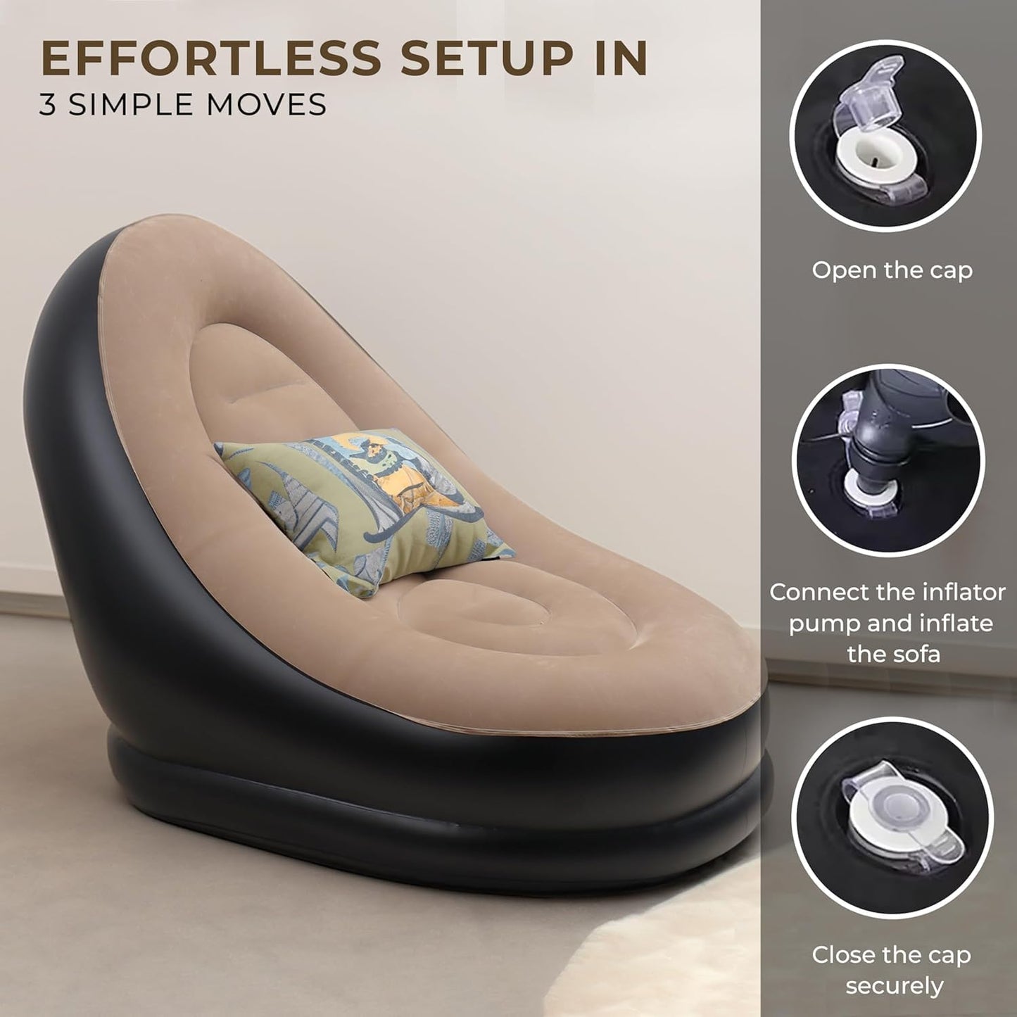 Inflatable Sofa with Footstool